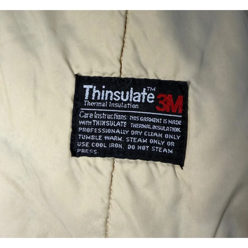 Vintage Disneyland London Fog Cast Member Trench Coat Tan Khaki Womens 14 Reg - Picture 7 of 8